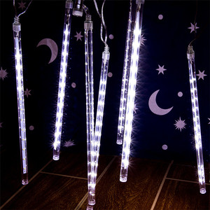 White Led Melting Effect Icicle Meteor Shower Rain Lights for Building Huge Christmas Tree Decorating - Product Image 4