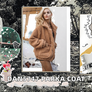 Chaqueta Parka con Capucha J008 para Mujer, Talla Grande, Estilo Vaquero, Cortavientos Impermeable, con un Solo Botón, Abrigo Largo de Otoño, Relleno de Algodón, Diseño a Cuadros - Product Image 2