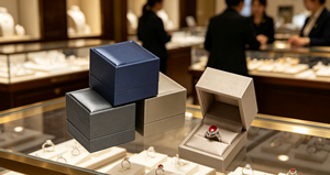 XINYUAN BGE-01 High-End Square Flip <b>Ring</b> <b>Box</b> Magnetic Closure Wrapped Fine Grain PU Leather Rigid Cardboard Lined Satin Cushion - Product Image 5