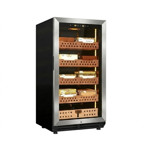 Humidor à cigares commercial NE-146-8 en acier inoxydable avec porte vitrée simple, élimination de l'ammoniac, température constante, 218L, pour 800 cigares - Product Image 3