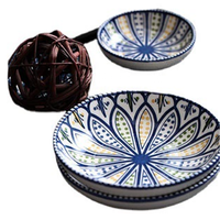 Service de vaisselle créatif bohème en céramique : bols, assiettes, plats pour la maison et les restaurants, assiettes à salade et à soupe