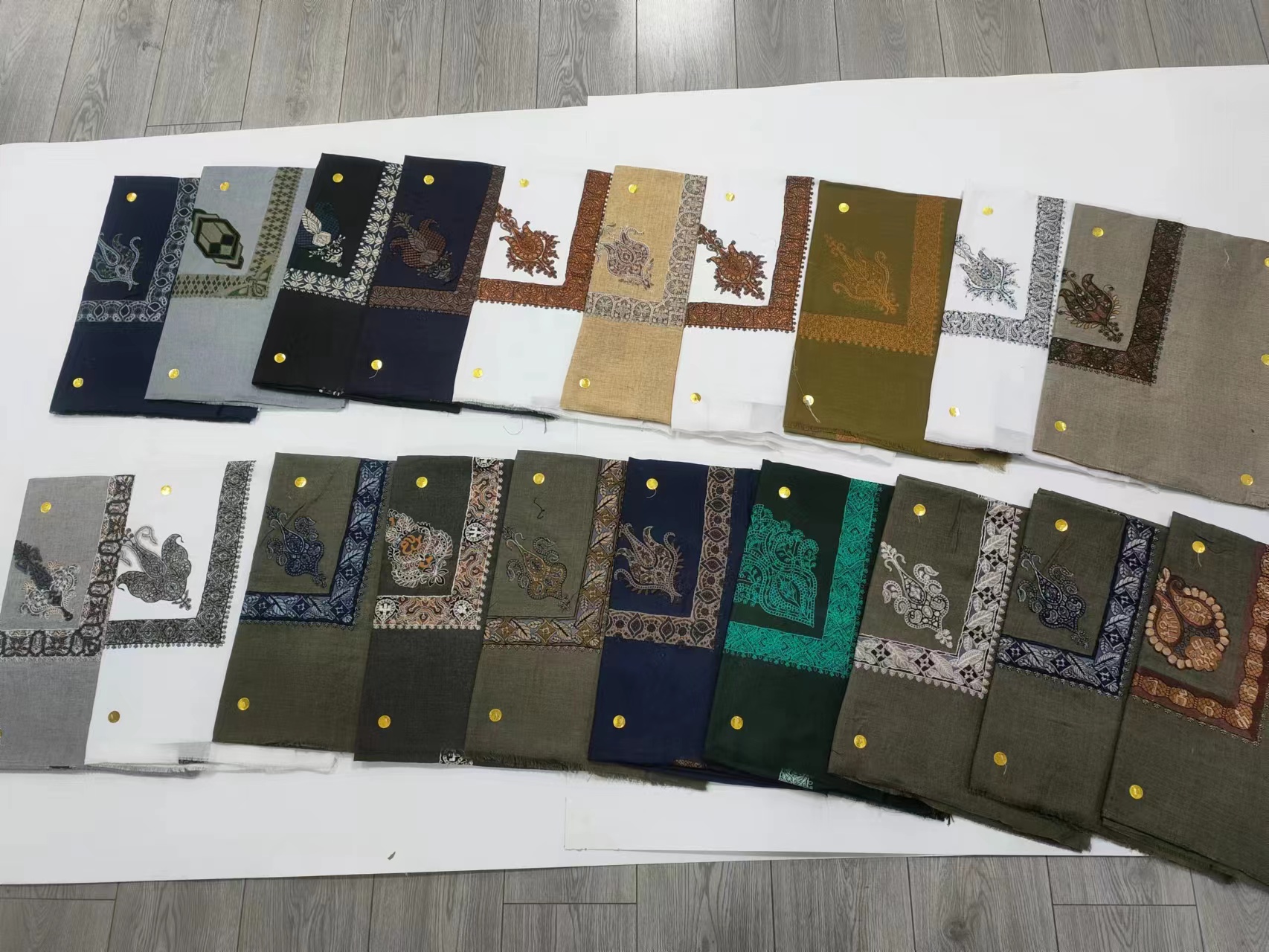 Woolen Yeman Men's Embroidered Shemagh Scarf - 50x50 inch Omani