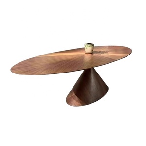 Tavolo da Pranzo Ovale in <span class=keywords><strong>Legno</strong></span> <span class=keywords><strong>di</strong></span> Lusso Moderno per Soggiorno, Set <span class=keywords><strong>di</strong></span> Arredamento per Casa <span class=keywords><strong>con</strong></span> Capacità <span class=keywords><strong>di</strong></span> 8 Persone, Stabile e Durevole - Product Image 5