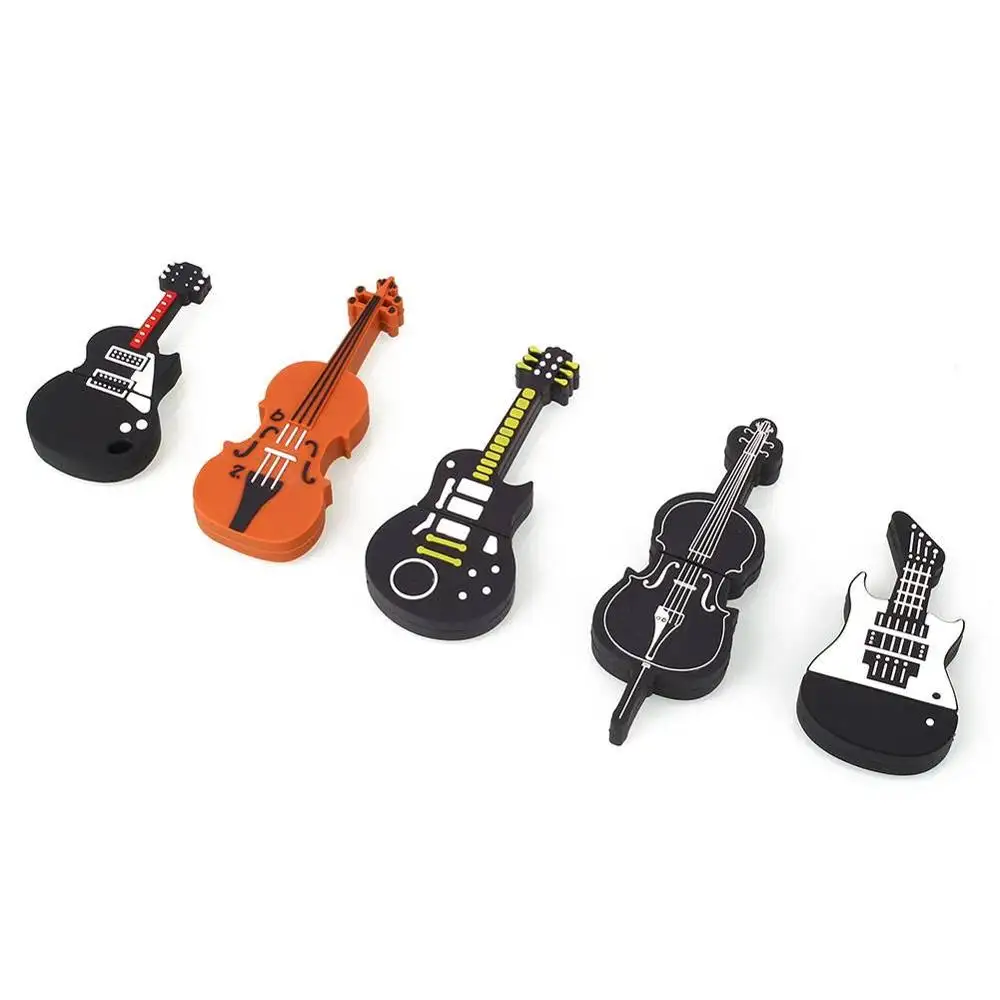 Cartoon 64GB Cute Musical Instrument Guitar Violin Note USB Flash Drive 4GB 8GB 16GB 32GB Pendrive USB 2.0 Usb Stick
