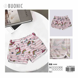 Buonic Girls Pantaloncini con stampa unicorno Pantaloncini da bagno estivi a righe rosa Taglia 4 6 8 10 12 - Product Image 3