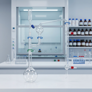 Ensemble de distillation Kjeldahl en verre borosilicaté à deux colliers avec adaptateur pour la recherche - Product Image 4