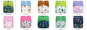 Babyshow Bestseller Bedruckte Baby-Stoffwindeln Waschbar Wiederverwendbar Weich Atmungsaktiv Wildleder 3D Auslaufschutz 22-32 Pfund für Babys - Product Image 5