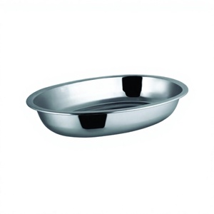 Bol de forme ovale en acier inoxydable, salade de fruits, préparation des aliments, bol de service, bol de mélange en verre au prix de gros - Product Image 1