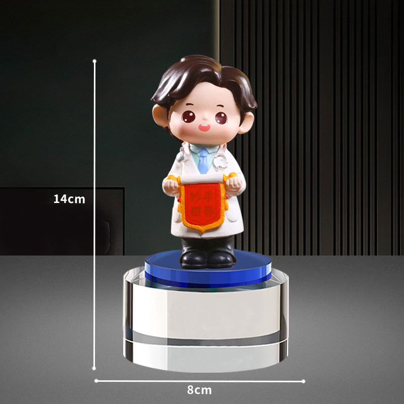 Base redonda de cristal - Doctor para hombre A