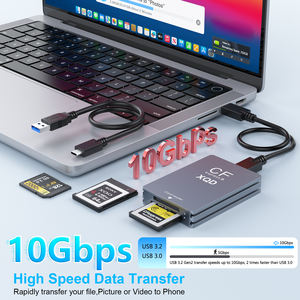 Pour Rocketek nouveau 3 en 1 haute vitesse USB 3.2 Gen 2 CFexpress Type B <span class=keywords><strong>XQD</strong></span> SD3.0 lecteur de <span class=keywords><strong>carte</strong></span> graveur 10Gbps vitesse de transfert - Product Image 1