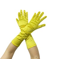 Court rétro mariage Cosplay extensible Satin fête pour les femmes mi-longueur été Protection solaire Stretch Spandex étiquette gants