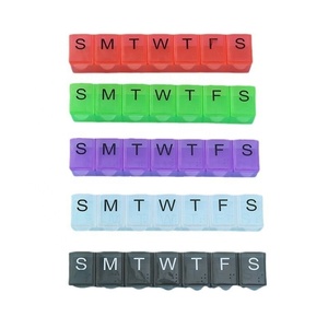 Wholesale Medibox Portable Plastic Seven-Grid Transparent Long <b>Tablets</b> Capsule Pill Storage Box <b>7</b>-Day Travel Pocket Made China - Product Image 2