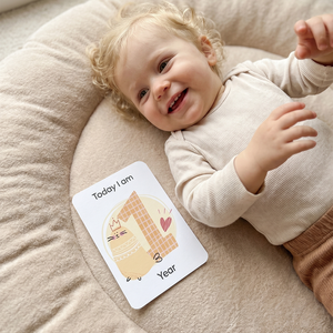 Juego de Tarjetas de Papel Decorativas Impresas Personalizadas para Celebrar los Hitos del Bebé, Niño o Niña, para Fotos Mensuales de Recién Nacidos y Baby Shower - Product Image 4