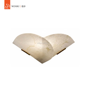 Contemporary Petal Spanish alabaster Brass Wall <b>Lamp</b> for Hotel Villa Living <b>Room</b> - Product Image 1