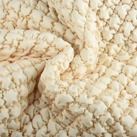 Tissu brodé à motif diamant, Tissu plissé élastique effet nuage, Tissu matelassé pour chauffe-mains