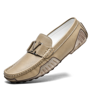 Chaussures décontractées de luxe pour hommes en cuir véritable souple, de haute qualité, confortables, respirantes, tendance printemps-automne - Product Image 6