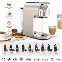 Machine à café multi-capsules 9 en 1 compatible avec Nespresso DG K Cup Lav Blue Caftly Bialetti Amoo Mo Coffee Pod Powder