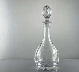<span class=keywords><strong>Carafe</strong></span> à <span class=keywords><strong>eau</strong></span> en <span class=keywords><strong>cristal</strong></span> transparente moderne de forme ronde élégante de 880 ml avec bouchon, bouteille en verre personnalisée pour la décoration de la maison - Product Image 4