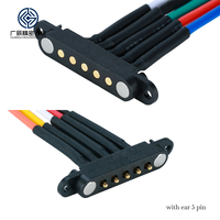 Conector Magnético de 5 Pines con Resorte, Macho y Hembra, Cable de Carga Magnético Impermeable para Dispositivos Inteligentes