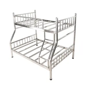 1.9x1.2m 201# Minimalist Bedroom Bunk Bed Space-saving Stainless Steel Bunk Room Furniture