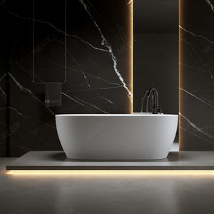 <span class=keywords><strong>Baignoire</strong></span> autoportante contemporaine en acrylique pour intérieur à bas prix, design de salle de bains moderne avec accessoire d'égouttage - Product Image 4