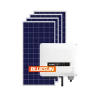 Bluesun 10Kw ที่สมบูรณ์ตารางผูกระบบไฟฟ้าโซลาร์เซลล์พลังงานแสงอาทิตย์10Kw ชุด10000วัตต์ในตารางระบบพลังงานแสงอาทิตย์สำหรับบ้าน Paneles Solares 10000วัตต์