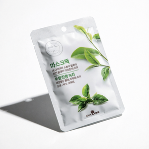 Masque facial en feuille au thé vert Cave Aaam, soin quotidien de la peau, tous types de peau - Product Image 1