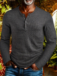 Maglione da Uomo con Scollo a V, Anti-Pilling, Stampa Frontale, Lavorazione a Maglia con Filato Mélange, Idea Regalo di Natale - Product Image 6