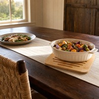 Sous-plat en bambou résistant à la chaleur, support de pot, tapis de table, coussin isolant rond pour casseroles chaudes, poêles, cuisine, table à manger