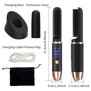 Lisseur Cheveux Professionnel Rechargeable, Peigne Chauffant Rapide Barbe, Brosse Lissante Électrique - Product Image 6