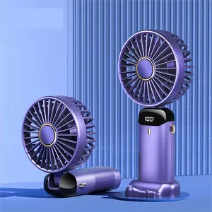 Hand Held Water Spray Mist Hand Fan Mini Mesa Air Cooler Fan Ventilador Portátil Dobrável USB 2 em 1 Logotipo Personalizado Caixa de Papel Livre 5V