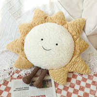 Vente chaude jouets en peluche chaud doux confortable peluche soleil forme jouets en peluche oreiller cadeau pour les enfants et les amis