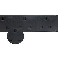 UK Prise PDU 6 voies avec interrupteur 13A 220V Unité de distribution d'alimentation Coque en métal et acier durable certifiée CE