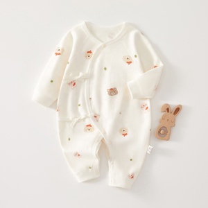 Vêtements pour bébés nouveau-nés, combinaison unisexe en coton pur pour 0-3 mois, utilisation quatre saisons, vêtements pour bébés en gros, combinaison pour enfants nouveau-nés - Product Image 2