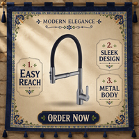 Robinet de cuisine moderne à douchette extractible à arc haut avec cartouche céramique, corps en laiton, poignée en alliage de zinc, flexible de 60 cm pour usage hôtelier