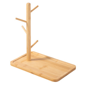 Multifunctional Cup Holder Wooden Stand With Drainage For <b>Kitchen</b> Office Home Use - Product Image 5