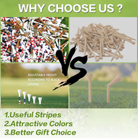 Tees de golf en bois de bambou OEM de qualité supérieure avec logo personnalisé Tees de golf écologiques fabriqués en vrac