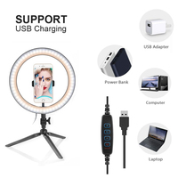 Offres Spéciales youtube 10 pouces 26cm réglable dimmable a mené la lumière d'anneau de téléphone pas cher lumière d'anneau pour la photographie En Direct