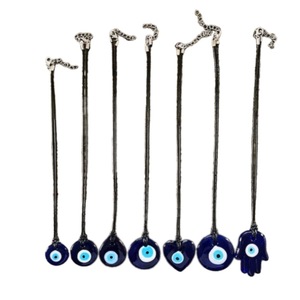 Hecho a mano Nazar turco azul mal de ojo colgante tradicional adorno colgante de pared y coche/hogar/jardín/llavero Protector regalo de la suerte - Product Image 2