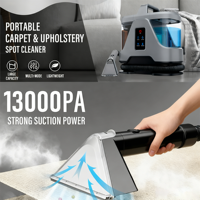 2026 Intelligenter Tragbarer Nass-Trocken-Staubsauger mit Sprühfunktion für Sofa, Teppich, Haushalt, Polster und Stoffreinigung mit Dampf-Fleckenentferner für Zuhause
