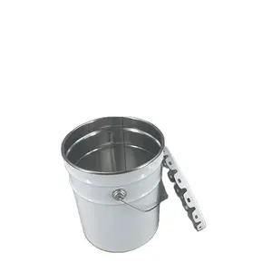 conical 10L round tin pail 10 liter metal paint can steel paint cans with flower lug cover clamp lid