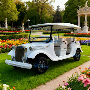 Elegante Coche Eléctrico Clásico Vintage Blanco Personalizado para Turismo, 6/8 Asientos, 4 Ruedas, Diseño Único y Elegante, Techo Rígido Blanco - Product Image 6