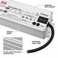Alimentation à découpage étanche IP65 Mean Well HLG-240H-24A 240W 24V 10A pour éclairage public