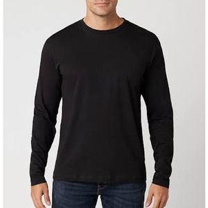 T-shirt décontracté à manches longues pour homme, coupe classique confortable, en coton, pour tous les jours, vêtement basique tendance - Product Image 2