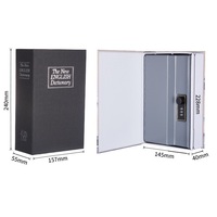 Coffret de collection secret dissimulé avec serrure à combinaison, corps en acier et papier, coffre-fort portable pour montres et petits objets précieux