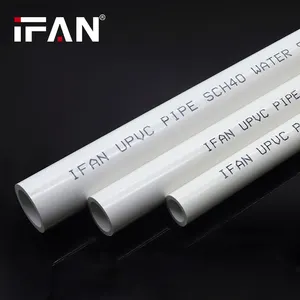 IFAN 무료 샘플 사용자 정의 PVC SCH40 파이프 1/2 ''-4'' PVC 튜브 UPVC 파이프 물 시스템 용