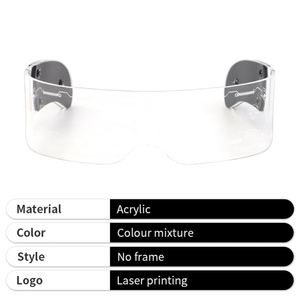 Nouvelles Lunettes LED de Fête 2025 – Verres Transparents Lumineux pour Cadeaux Promotionnels et Jouets Amusants - Product Image 4