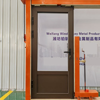 Pintu Ayun Aluminium Minimalis Modern Panel Kaca Besar Thermal Break untuk Rumah dan Kantor Kontemporer