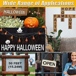 Pochoirs décoratifs avec symboles de lettres et nombres, pour créations artisanales, modèles d'alphabet, faciles à poser, Kit de peinture sur le bois, 46 pièces - Product Image 4