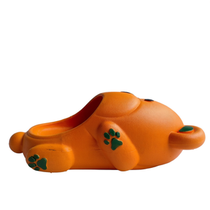 Ciabatte con stampa animalier per bambini, taglie 18-29, in PVC, con fodera in peluche, imbottite, per tutte le stagioni, punta tonda, suola in plastica, intersuola in EVA - Product Image 1